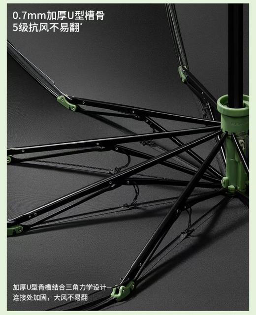 蕉下三折自动雨伞RP631-曜石黑【宝库优选】 商品图4