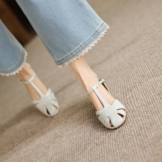 阿么手工女鞋包舒适软底罗马鞋百搭夏季新款透气复古时装凉鞋2CM 商品图3