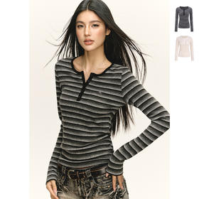 Ariseism 美式复古针织衫女2025春季新款内搭打底修身上衣