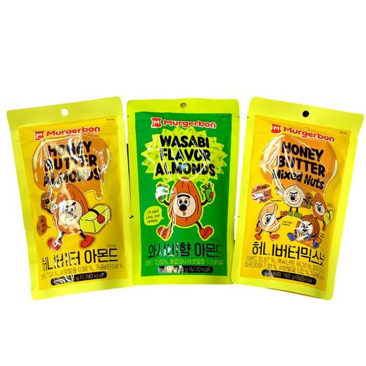 韩国Murgerbon美甘宝蜂蜜黄油味/芥末味杏仁/混合坚果-160g/200g 商品图0