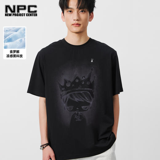 NPC潮牌透气凉感春夏情侣短袖T恤卡通动漫宽松圆领NP55TE46 商品图0