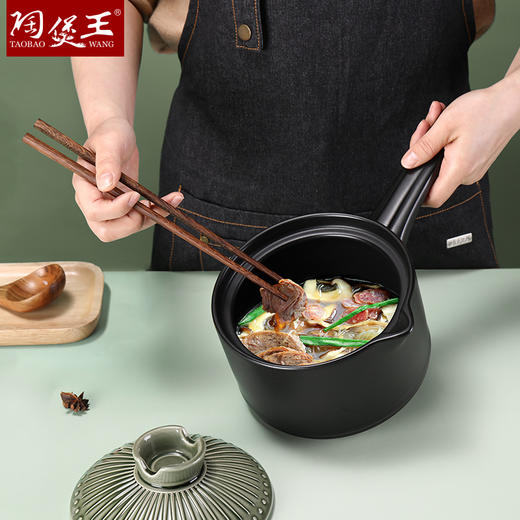 【烧之宝奶锅】陶瓷奶锅燃气灶适用砂锅家用燃气明火耐高温煮面煮粥锅早餐锅 商品图6