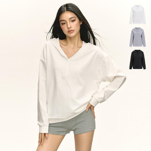 Ariseism 美式复古长袖T恤女春季新款宽松上衣 商品图0