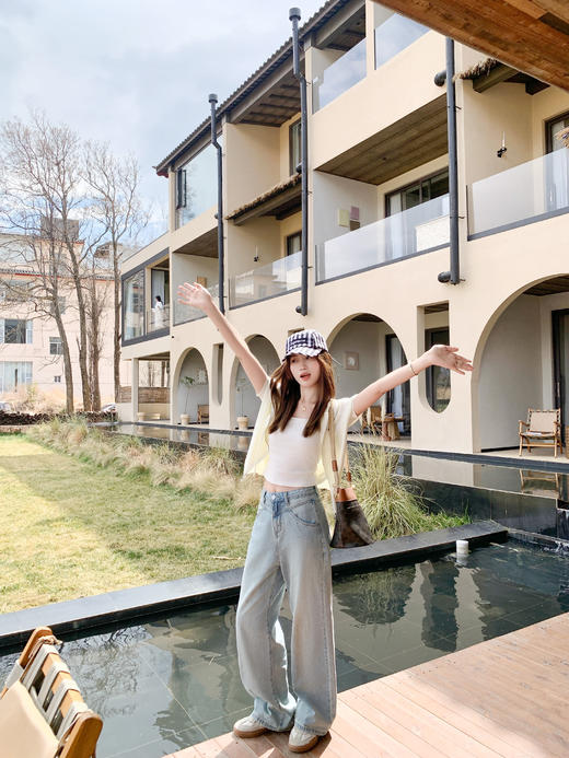 【169元任选2件】最后一波现货！3色短款针织连帽短袖T恤 商品图10