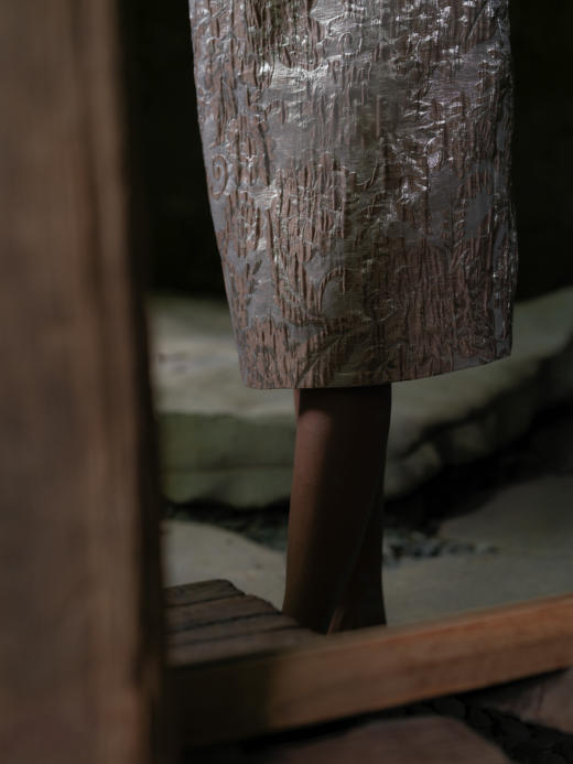 Jai  裸金色意大利提花le bon半裙 商品图2