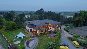 【雅安-208号院】8房温泉私汤院子，可单房预定，k歌、儿童游玩沙坑、地暖，茶园独栋房子，超大庭院slly