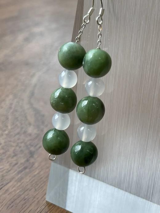 和田碧玉圆珠首饰三件套组，顺丰包邮 商品图10