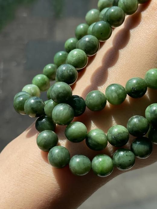 和田碧玉圆珠首饰三件套组，顺丰包邮 商品图12