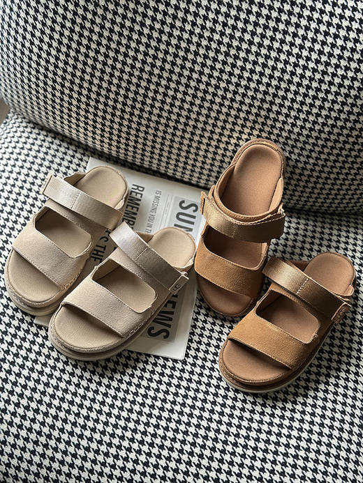 现货 THS-无 ug家 女士 反绒牛皮 一脚蹬一鞋两穿凉鞋 2色 BZ1245 商品图3