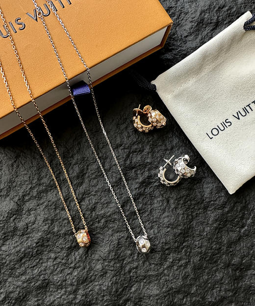 现货 THS-无 驴家 棋盘格珠宝系列饰品Damier 图案项链 耳饰 4色 CU1308 商品图7