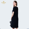 乔万尼2025新品休闲连帽100%真丝宽松连衣裙ED2E466 商品缩略图4