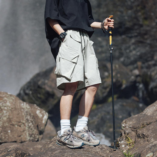 【多口袋设计户外工装短裤】男装夏季新款宽松微弹廓形运动五分裤 商品图0