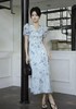 LPIUTY品牌直发！鸢尾漫蓝~印花连衣裙 C148282 商品缩略图0