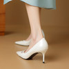 【预售5天】气质高跟鞋细跟尖头，米白色职业工作通勤单鞋HY&M815-1 商品缩略图3