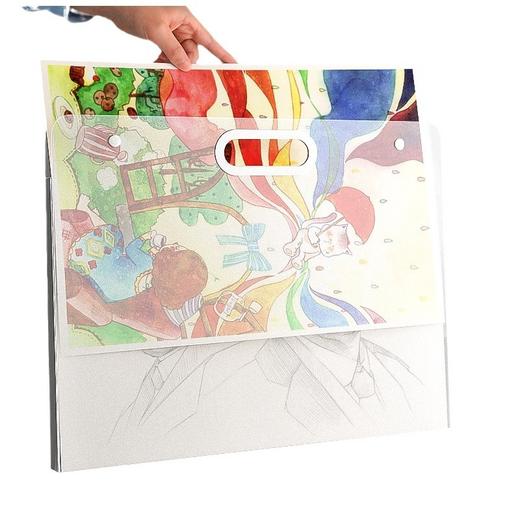 【画作收纳神器🎨】4K/8K通用手提画袋，轻松装下200+张作品✨PP材质耐用防水，随时随地展示你的艺术灵感！画夹作品集收纳册 文件收纳夹 商品图4