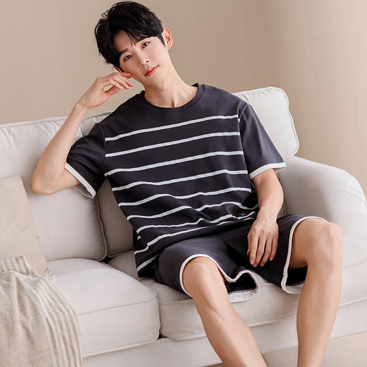 【安梨口袋--男女款100%纯棉A类家居服】26款可选 内置胸垫设计，无松紧带无束缚，升级A类纯棉面料，吸湿透气亲肤软糯，高色牢度不易褪色不起球，居家外出皆可穿！ 商品图14