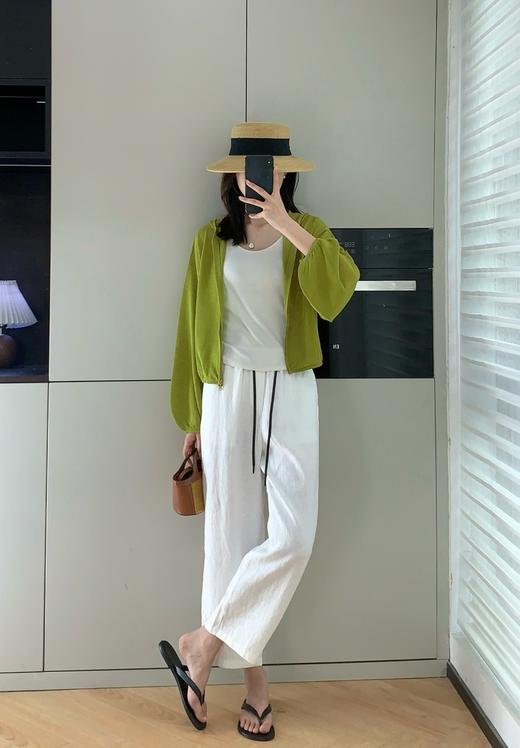 老钱风亚麻萝卜裤薄款九分直筒休闲百搭裤 商品图9