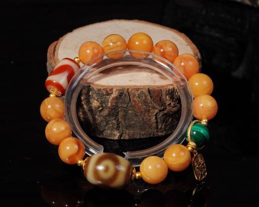 三眼蜜蜡手串 商品图0