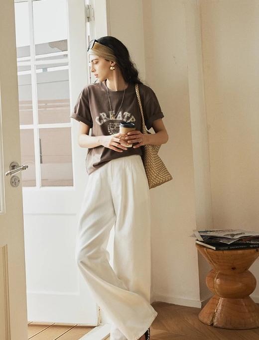 【高品质私服】【D家做旧印花宽松圆领T恤】舒爽柔软，还有骨感，上身透气又不闷汗G1401-CC【无标出货 介意慎拍】 商品图1