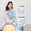 【专属特价】熙世界南法度假风晕染花卉连衣裙女夏季泡泡袖碎花裙子2025年新款 商品缩略图1