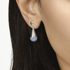 含晖·水滴系列耳坠 亮面银-天然蓝玛瑙 商品缩略图12