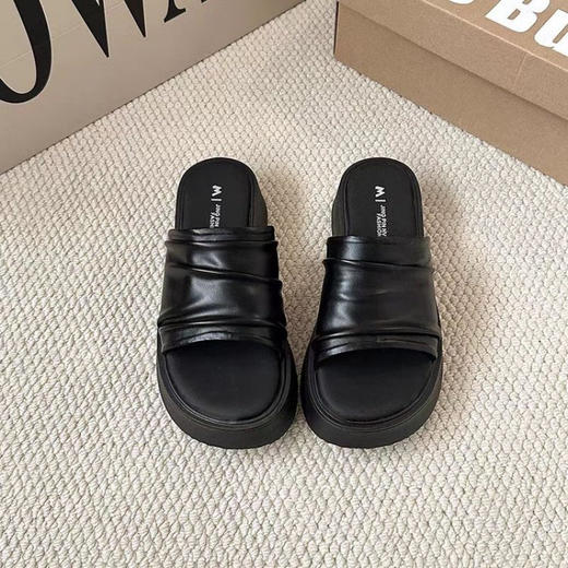 【夏日松糕厚底凉鞋】女款亲肤柔软  贴合脚型  増高 高跟 商品图5