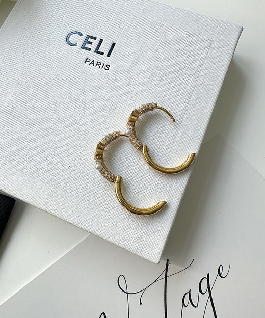 现货 THS-无 赛琳家 黄铜合金点珠凯旋门饰品 项链 耳饰 3色 CU1307 商品图10