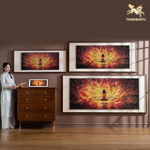 铜师傅《哪吒之魔童闹海》正版授权火莲六臂哪吒铜雕画（桌面版） 商品图5