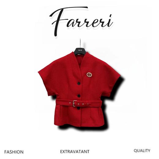 D家 25早春新款 V领短袖上衣 商品图0