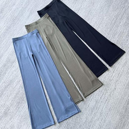 「K」洛诗琳12510凉感垂感喇叭裤2025夏季新款侧开叉休闲长裤0277 商品图4