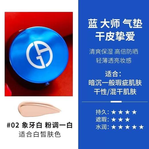 【年终限时大促】【保税仓直发·全球购】GIORGIO ARMANI阿玛尼红气垫蓝气垫bb霜权力大师气垫持久保湿遮暇15g 商品图7