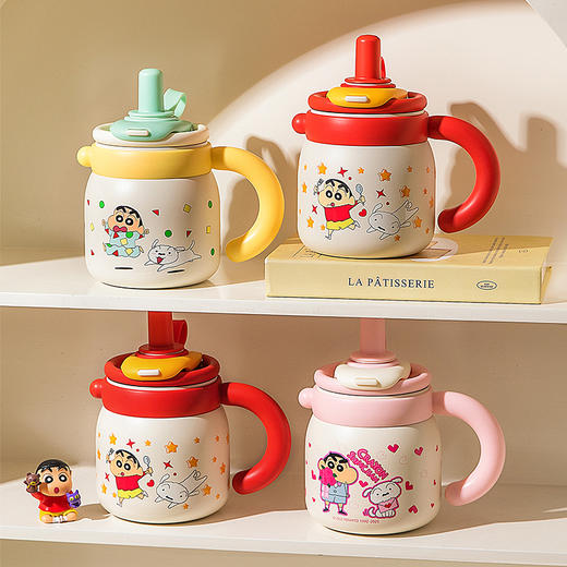 摩登主妇蜡笔小新大容量保温杯办公室杯子女冰霸杯高颜值吸管水杯 商品图4