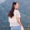 玳莎法式V领镂空绣花衬衫女2025夏季新款短袖优雅透气纯棉上衣  FB31108 商品缩略图2