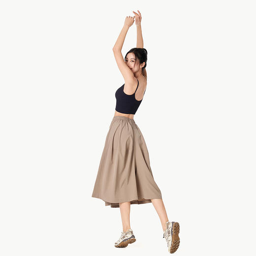 Leorrey乐拉松紧腰围大裤腿裙摆遮肉百搭显瘦运动裙裤 商品图4