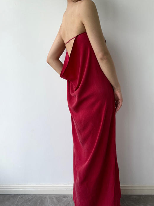 ranyepersonal｜抹胸铜氨红色连衣裙 [ 红TOUCH24DR06-3 ] 商品图2