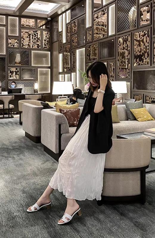 纯皮爱玛经典H高跟凉鞋鞋拖巨百搭 商品图6