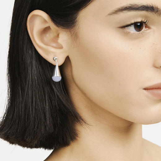 含晖·水滴系列耳坠 亮面银-天然蓝玛瑙 商品图11