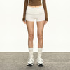 Ariseism 美式复古白色低腰针织包臀短裤女春夏新款显瘦紧身热裤 商品缩略图1