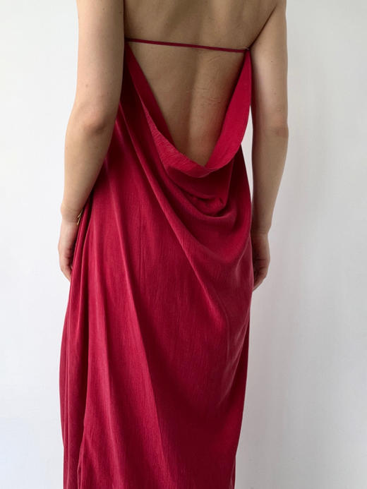 ranyepersonal｜抹胸铜氨红色连衣裙 [ 红TOUCH24DR06-3 ] 商品图0