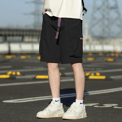 【冰丝工装短裤】夏季情侣新款 潮牌宽松潮牌薄款阔腿运动休闲五分裤  商品图6