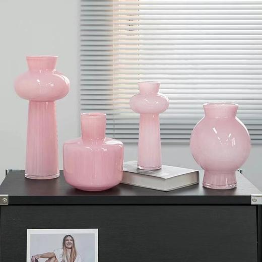 SY简约现代粉色云塔琉璃花瓶网红感客厅餐桌芍药插花摆件 商品图0