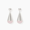 含晖·水滴系列耳坠 磨砂银-粉晶 商品缩略图1