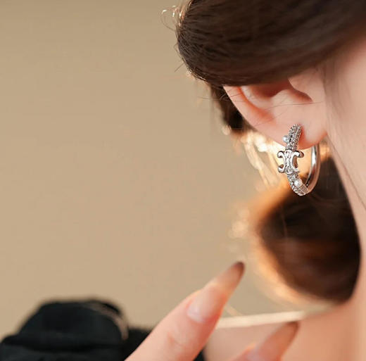 现货 THS-无 赛琳家 黄铜合金点珠凯旋门饰品 项链 耳饰 3色 CU1307 商品图1