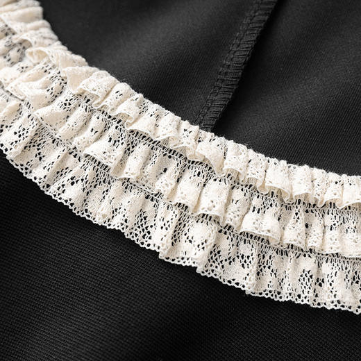 「高货wl」全新升级【铂金会员293/天猫399/差价106】(01150)洛诗琳法式蕾丝拼接连衣裙2025夏季侧开叉收腰显瘦裙子 商品图2