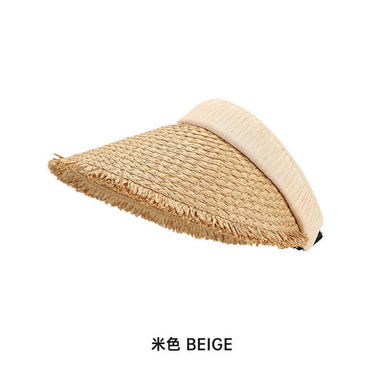 【无惧夏日❗99%遮光防晒帽】夏季草帽大帽檐空顶帽，帽檐耐弯折佩戴遮阳舒适，修饰脸型视觉显脸小，户外沙滩海边防晒帽显脸小可折叠帽子QQ 商品图5