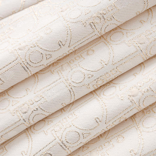 「高货wl」全新升级【铂金会员395/天猫529/差价134】(00441)洛诗琳2025新款优雅气质重工金线提花字母圆领通勤连衣裙 商品图3