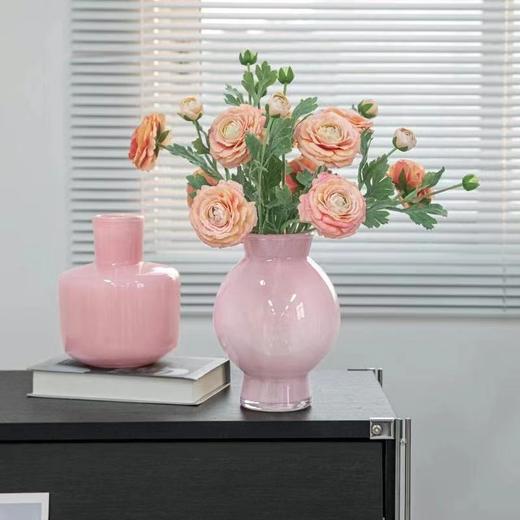 SY简约现代粉色云塔琉璃花瓶网红感客厅餐桌芍药插花摆件 商品图4