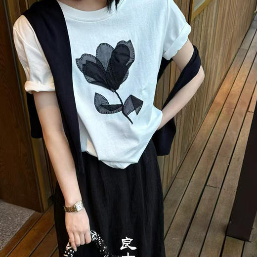 【预售7天】良木礼手工花朵短袖（032896） 商品图3