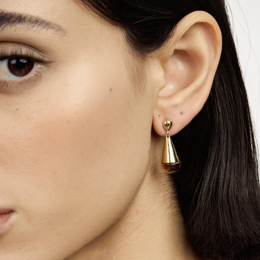 含晖·水滴系列耳坠 18K镀金-天然虎眼石 商品图10