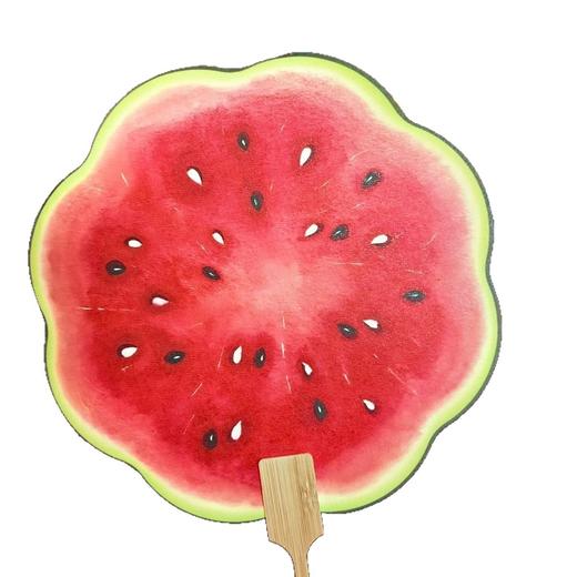 【敲可爱！西瓜扇子】手绘风西瓜团扇夏日清凉甜甜扇子送闺蜜礼物暖场道具扇。ry 商品图3